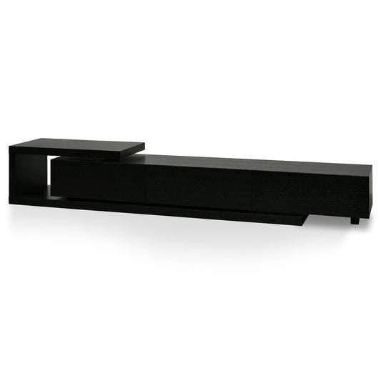 Lowline 2.4-3.07m Entertainment TV Unit | Full Black | Myka Home
