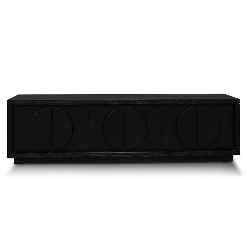 2m Entertainment TV Unit | Textured Espresso Black | Myka Home - View 2