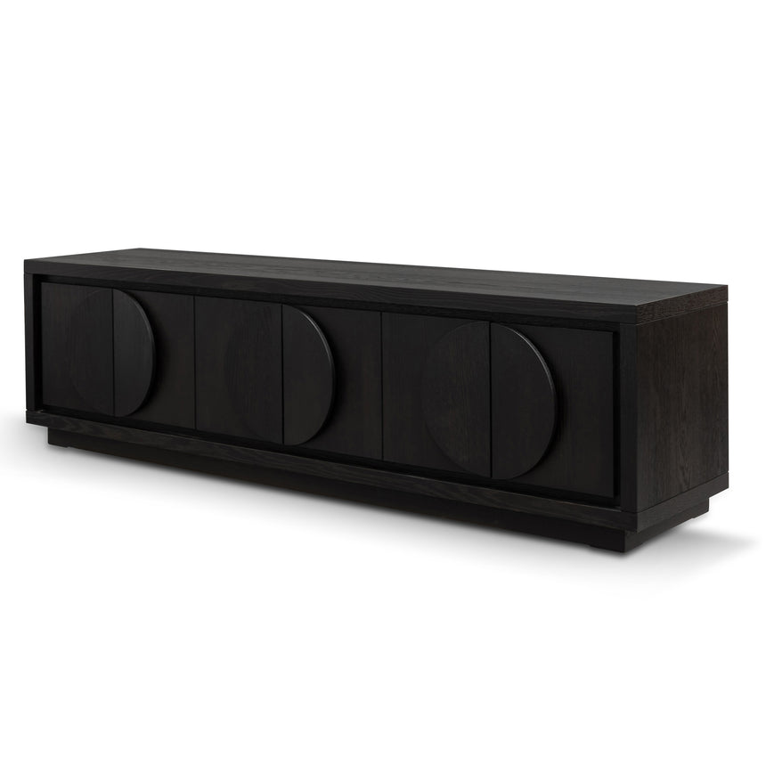 2m Entertainment TV Unit | Textured Espresso Black | Myka Home
