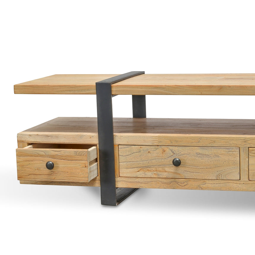 Reclaimed Lowline 2.2m TV Entertainment Unit - View 3