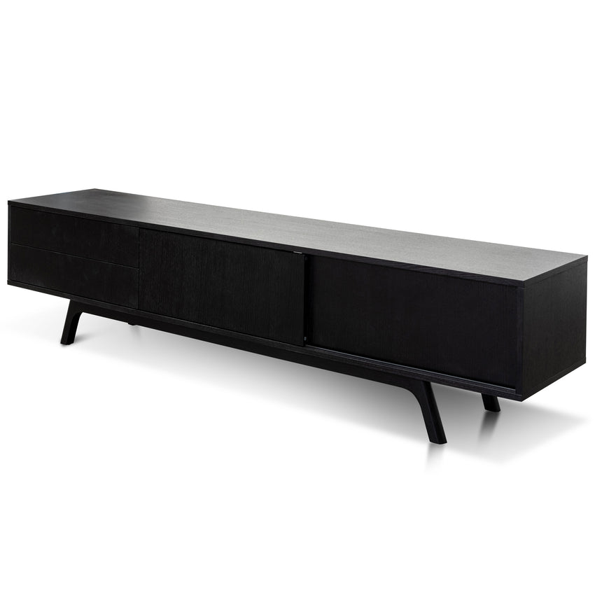 2.1m TV Unit | Full Black | Myka Home - View 2