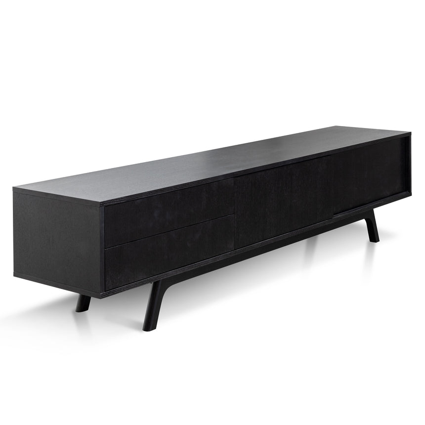 2.1m TV Unit | Full Black | Myka Home - View 3