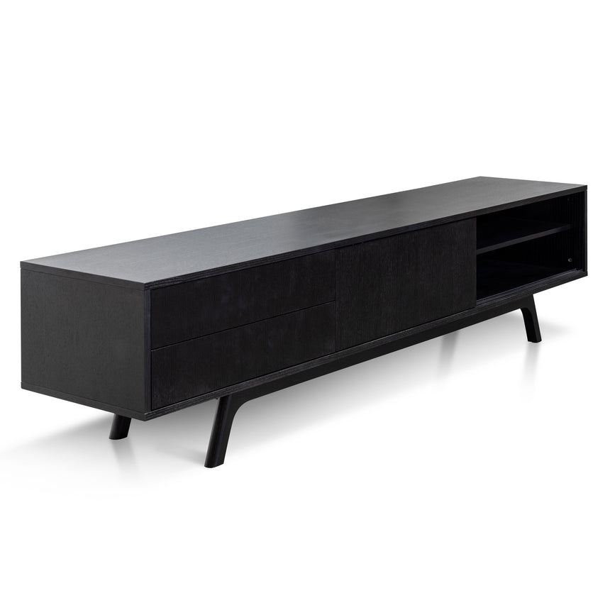 2.1m TV Unit | Full Black | Myka Home - View 7