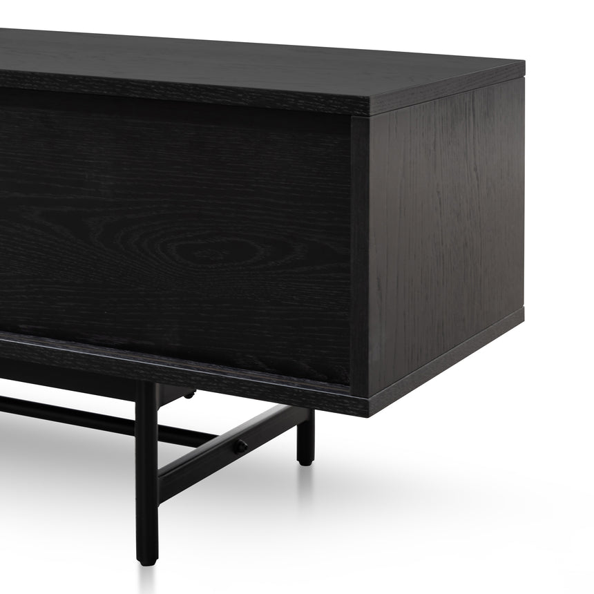 2.1m Wooden Entertainment TV Unit | Full Black | Myka Home - View 9