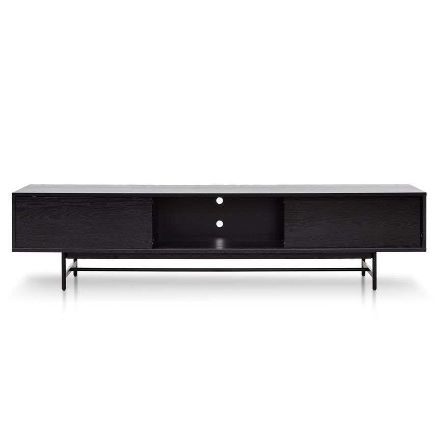 2.1m Wooden Entertainment TV Unit | Full Black | Myka Home - View 3