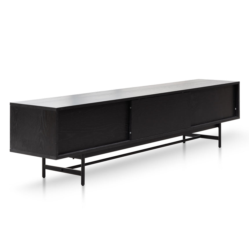 2.1m Wooden Entertainment TV Unit | Full Black | Myka Home - View 2
