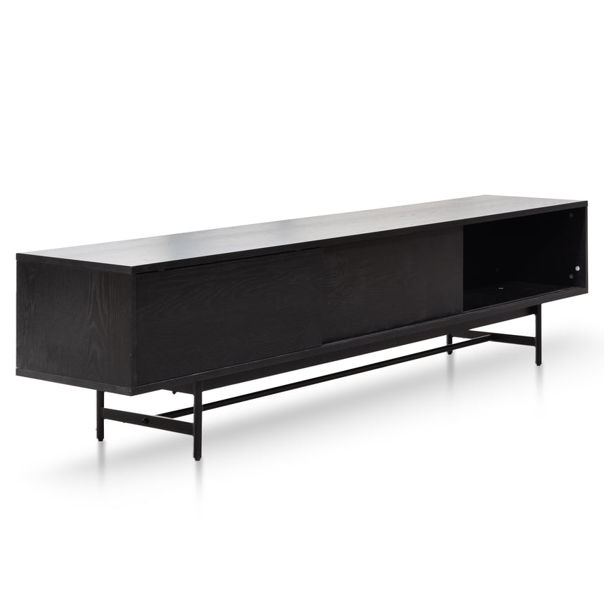 2.1m Wooden Entertainment TV Unit | Full Black | Myka Home - View 8