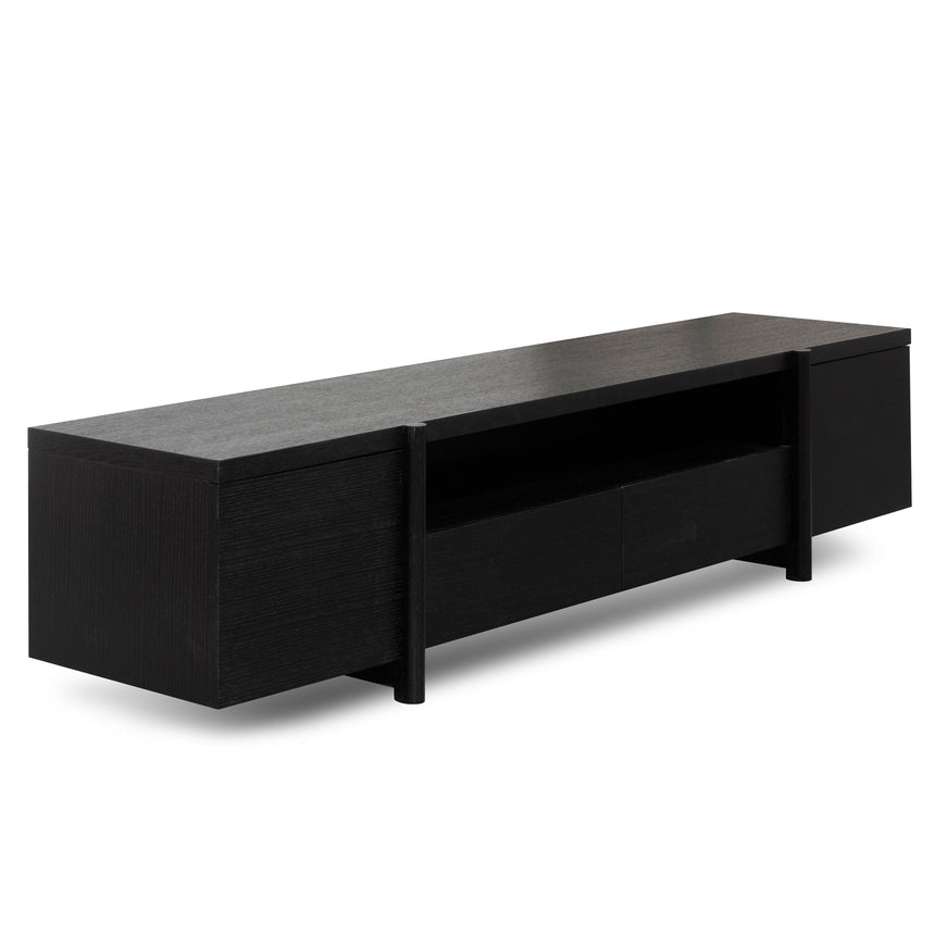 Lowline 2.1m Entertainment TV Unit | Black Oak - Timber Le | Myka Home - View 2