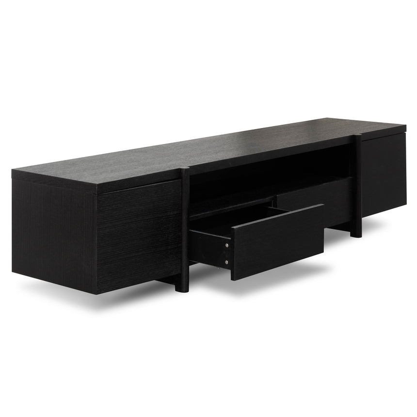 Lowline 2.1m Entertainment TV Unit | Black Oak - Timber Le | Myka Home - View 5