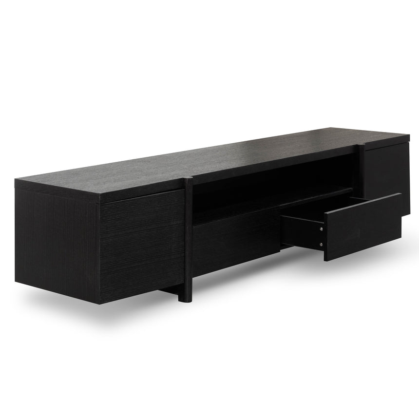 Lowline 2.1m Entertainment TV Unit | Black Oak - Timber Le | Myka Home - View 6