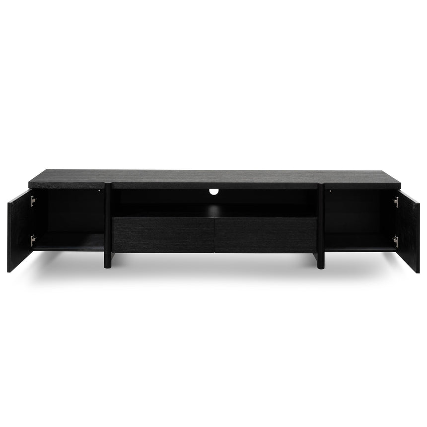 Lowline 2.1m Entertainment TV Unit | Black Oak - Timber Le | Myka Home - View 9