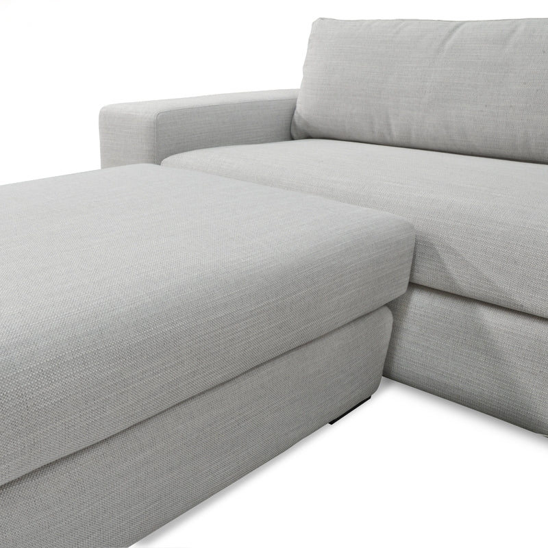 3 Seater Sofa With Chaise - Light Texture Grey - View 6