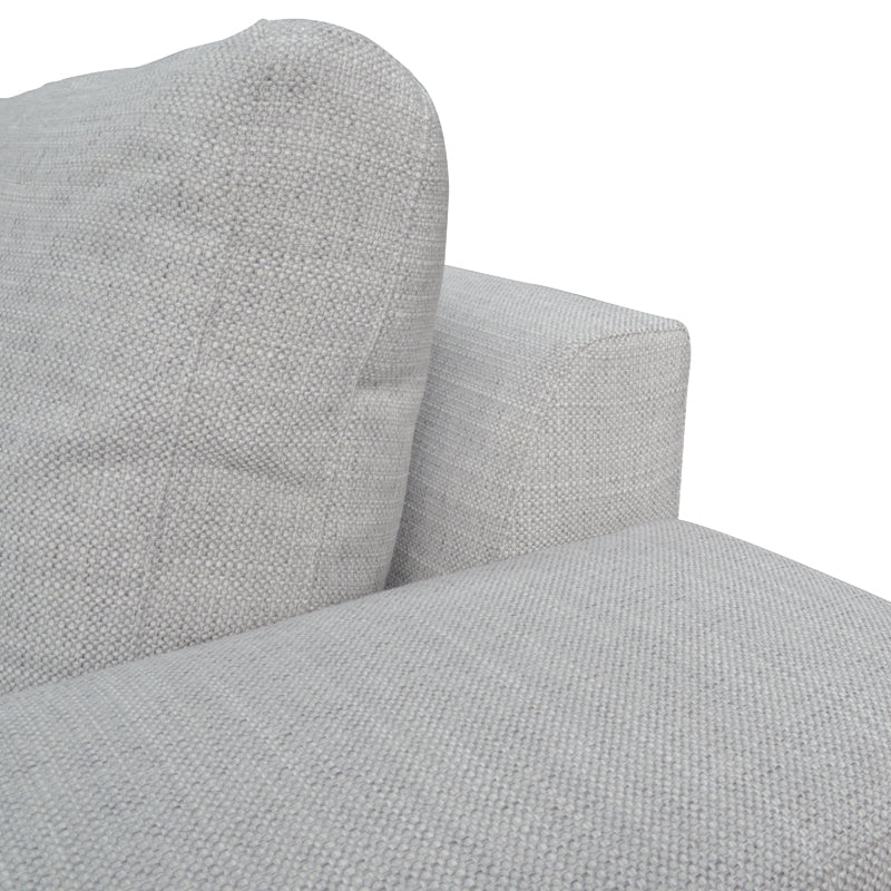 3 Seater Sofa With Chaise - Light Texture Grey - View 9