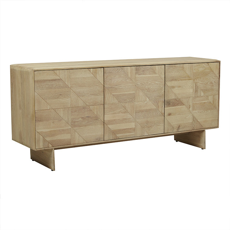 Aiden Buffet | Natural Oak Parquetry | Myka Home - View 3