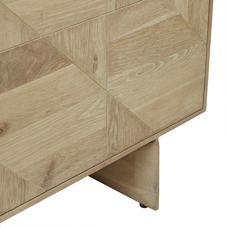 Aiden Buffet | Natural Oak Parquetry | Myka Home - View 5