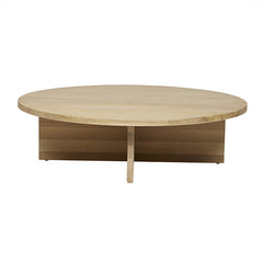 Aiden Round Coffee Table | Natural Oak | Myka Home