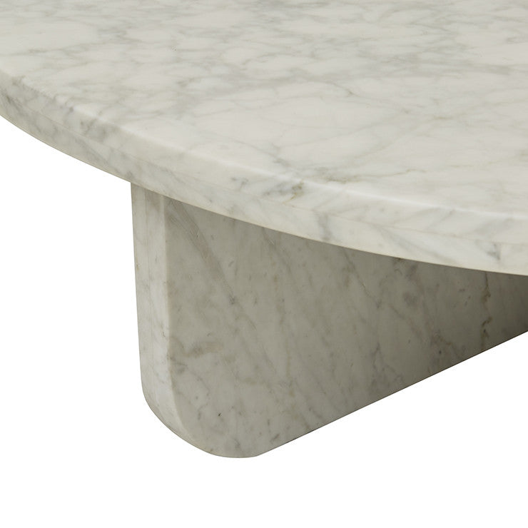 Amara Curve Coffee Table | Black Marble | Myka Home - View 3