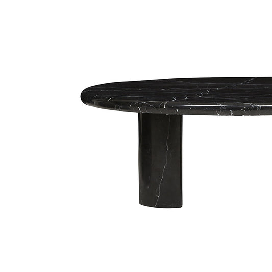 Amara Ellipse Coffee Table | Black Marble | Myka Home - View 2