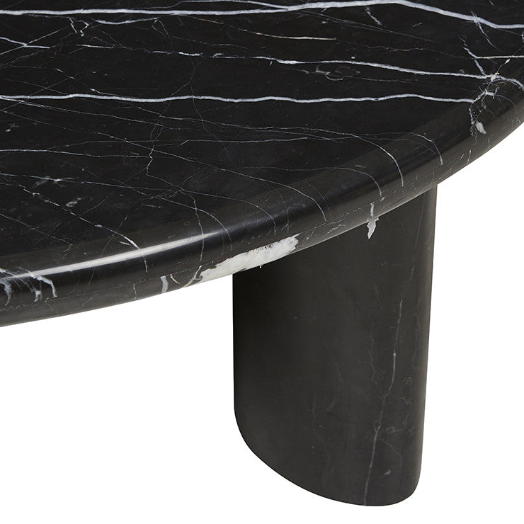 Amara Ellipse Coffee Table | Black Marble | Myka Home