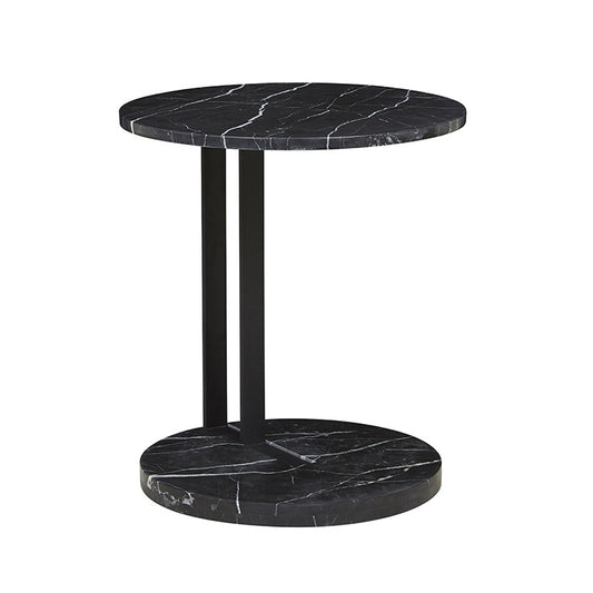 Amara Linear Side Table | Black Marble | Myka Home