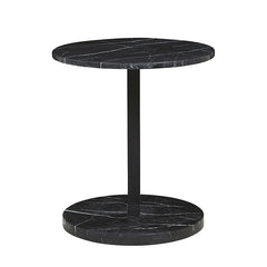 Amara Linear Side Table | Black Marble | Myka Home