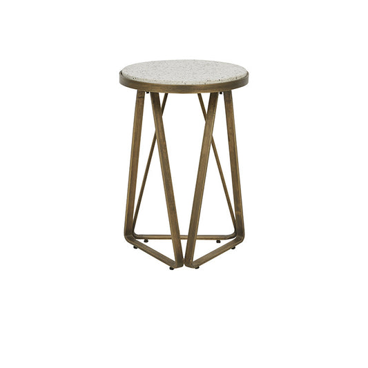 Amelie Luna Side Table | White Terrazzo | Myka Home - View 2