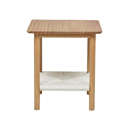 Anchor Bedside Table | Natural Mindi Wood | Myka Home