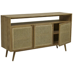 Anja Woven Open Buffet | Natural Teak | Myka Home