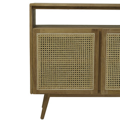 Anja Woven Open Buffet | Natural Teak | Myka Home