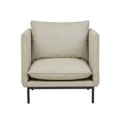 Aperto Curve 1 Seater Sofa | Black Aluminium | Myka Home