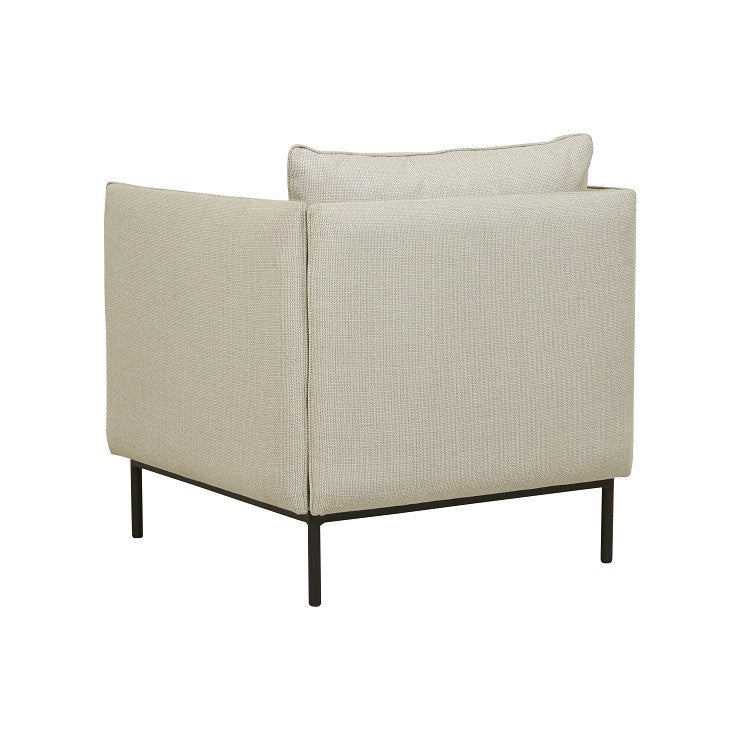 Aperto Curve 1 Seater Sofa | Black Aluminium | Myka Home - View 6