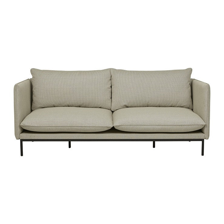 Aperto Curve 3 Seater Sofa | Black Aluminium | Myka Home