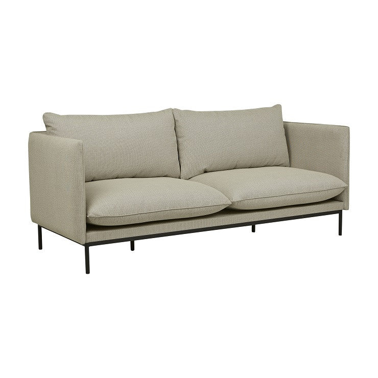 Aperto Curve 3 Seater Sofa | Black Aluminium | Myka Home - View 2