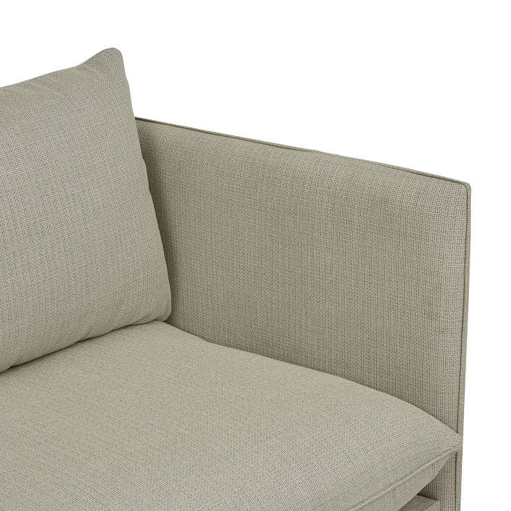 Aperto Curve 3 Seater Sofa | Black Aluminium | Myka Home - View 5
