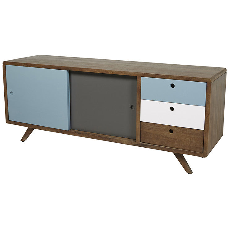 Hudson Scandi Buffet | Limed Brown Teak | Myka Home - View 2