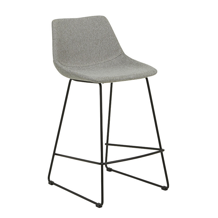 Slate Bar Stool | Black Stainless Steel | Myka Home