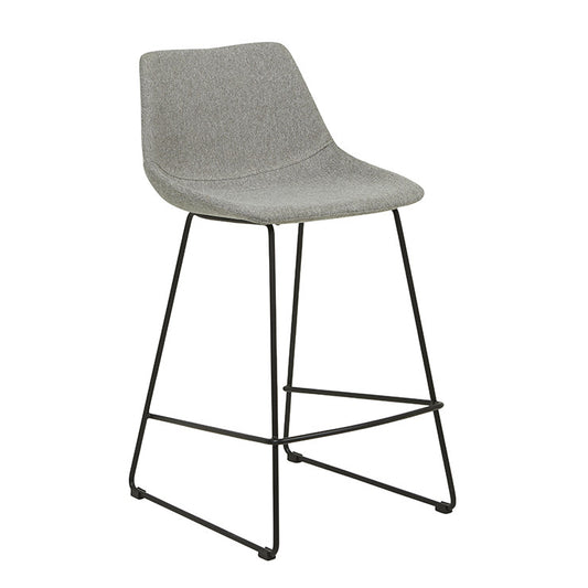 Slate Bar Stool | Black Stainless Steel | Myka Home