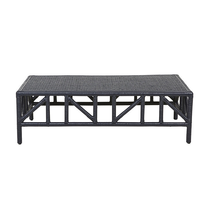 Santorini Coffee Table | Navy Rattan | Myka Home