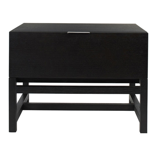 Oslo Bedside Table | Dark Wenge Oak | Myka Home - View 2
