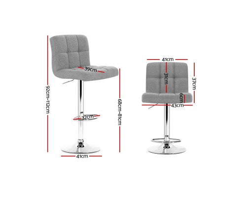Isabella Fabric Barstool - View 2