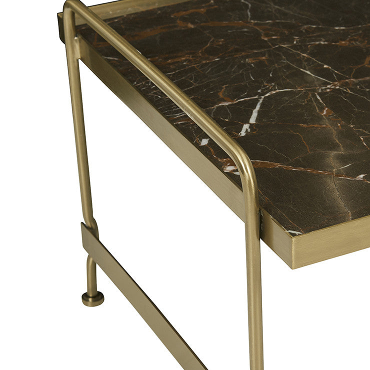 Monaco Coffee Table | Brown Marble | Myka Home - View 3