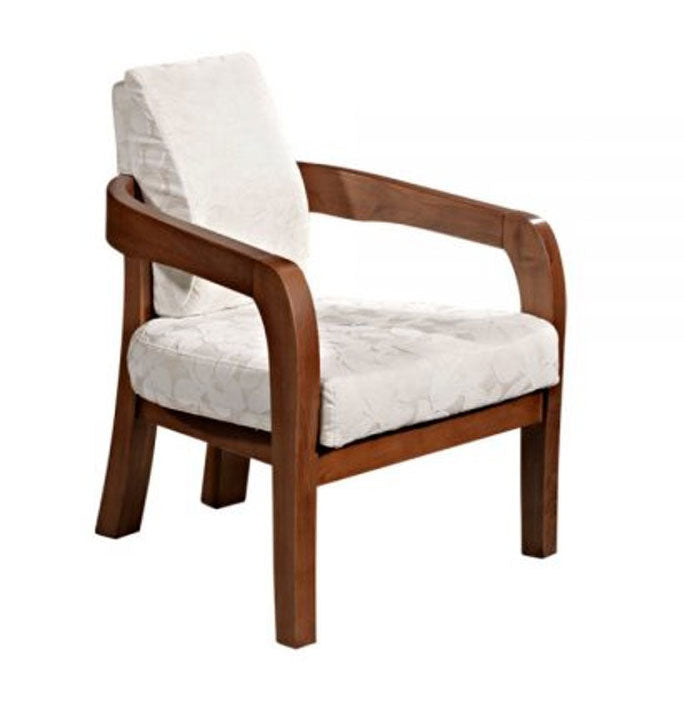 Santorini Lounge Chair | White Fabric | Myka Home