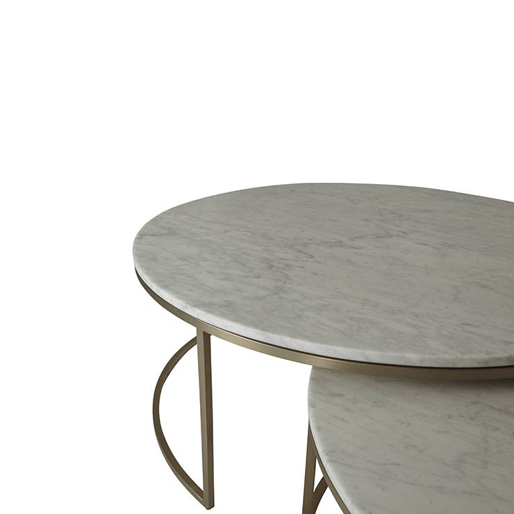 Elle Round Marble Nest Coffee Tables - View 4