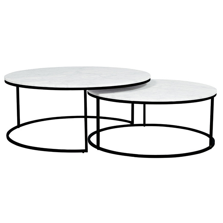 Elle Round Marble Nest Coffee Tables - View 7