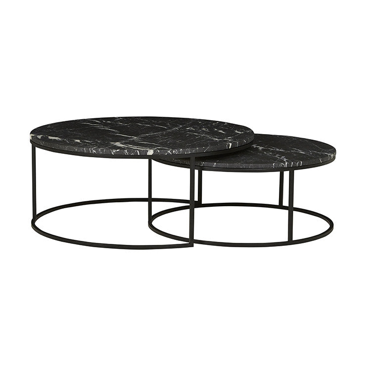 Elle Round Marble Nest Coffee Tables - View 8