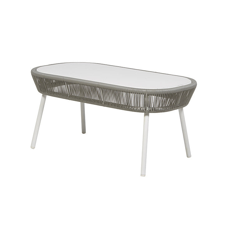 Granada Loop Outdoor Coffee Table | White Resin | Myka Home