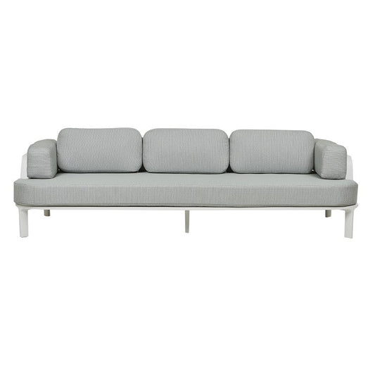 Lagoon Curve Outdoor 3 Seater Sofa | Aqua Tweed | Myka Home