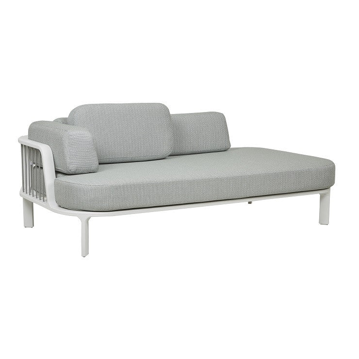 Lagoon Curve Outdoor Daybed | Aqua Tweed | Myka Home - View 2