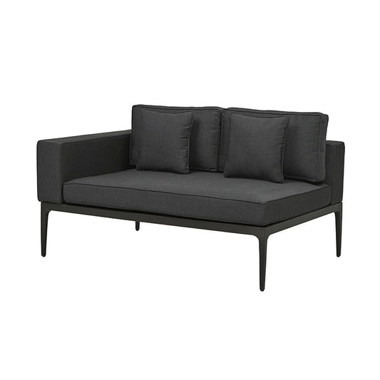 Montego Outdoor 2 Seater Left Arm Sofa | Charcoal | Myka Home