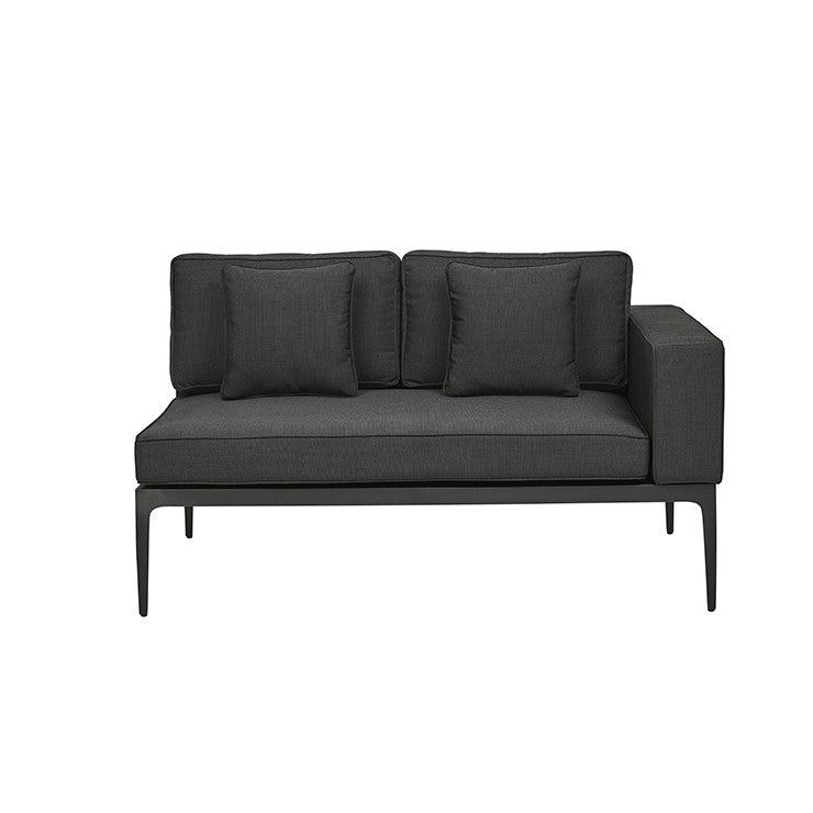 Montego Outdoor 2 Seater Right Arm Sofa | Charcoal | Myka Home